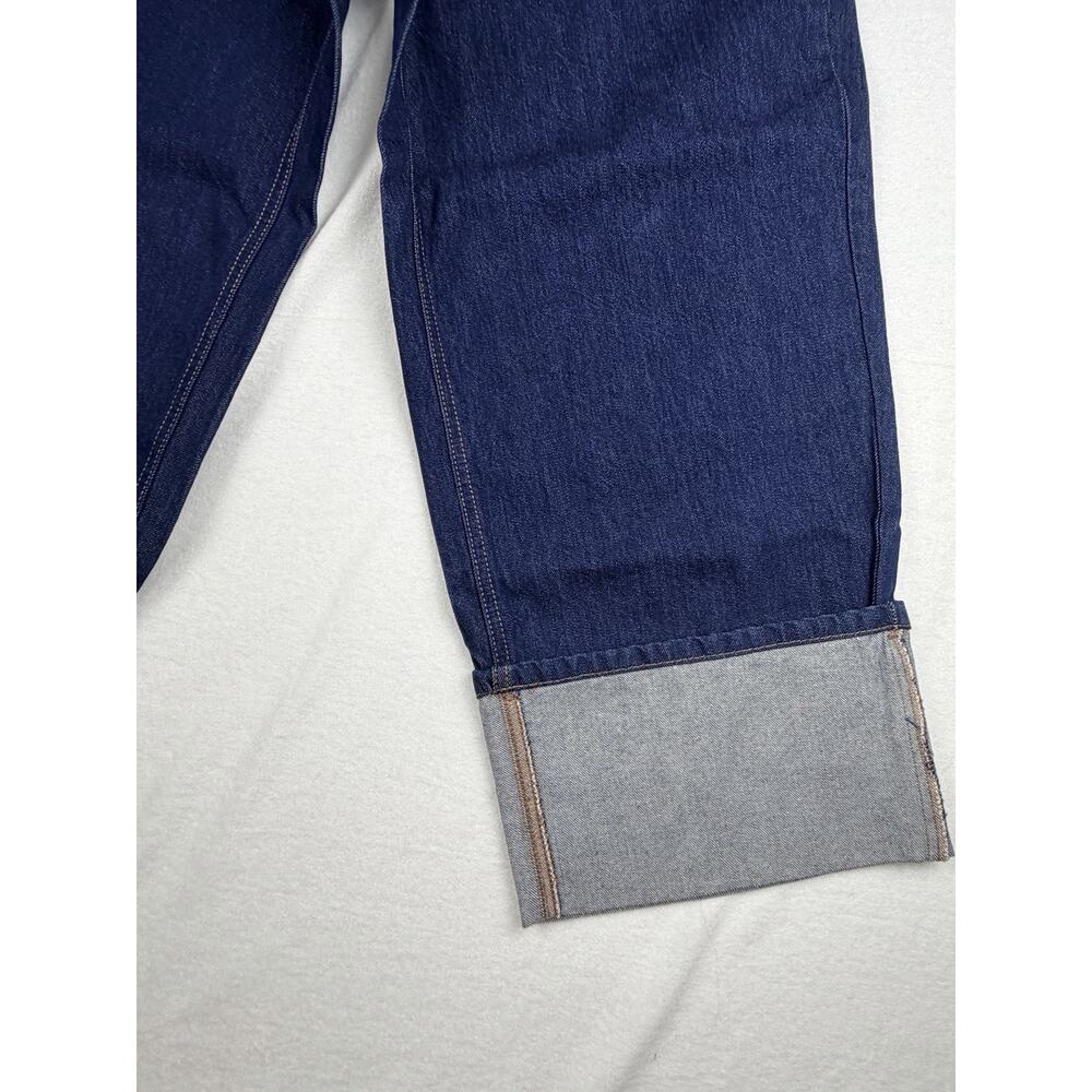 NWT Kate Spade Jeans Women's 14 Dark Wash Blue Wide Leg Cuffed Denim Pants - Picture 6 of 11